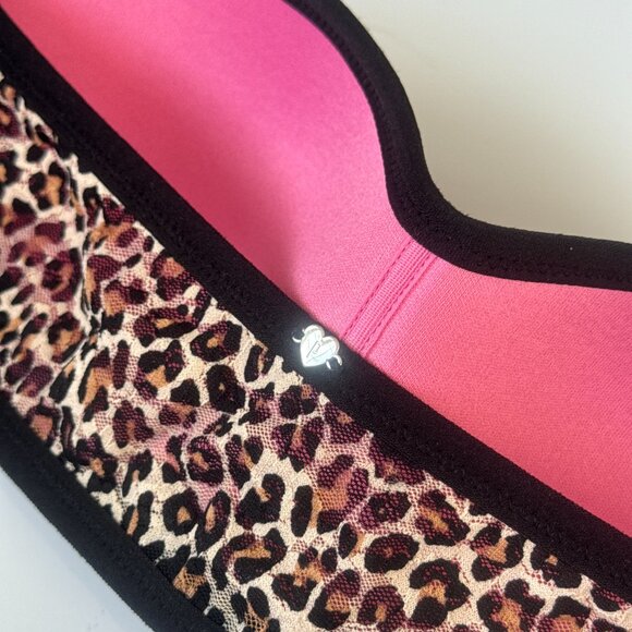 PINK leopard print bandeau - Picture 3 of 4